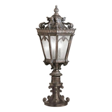 Kichler - Lámpara de exterior TOURNAI 2xE14/60W/230V IP44, acabado bronce