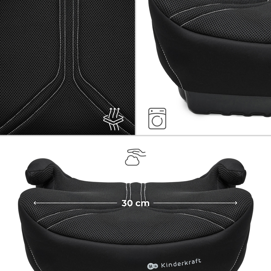 KINDERKRAFT - Alzador para coche I-BOOST 2 PRO i-Size 125–150 cm negro