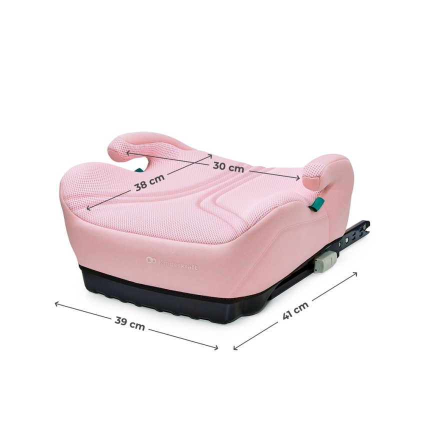KINDERKRAFT - Asiento elevador para coche I-BOOST 2 PRO i-Size 125–150 cm rosa