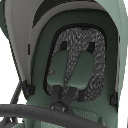 KINDERKRAFT - Cochecito combinable 3 en 1 PRIME 3 Verde oscuro