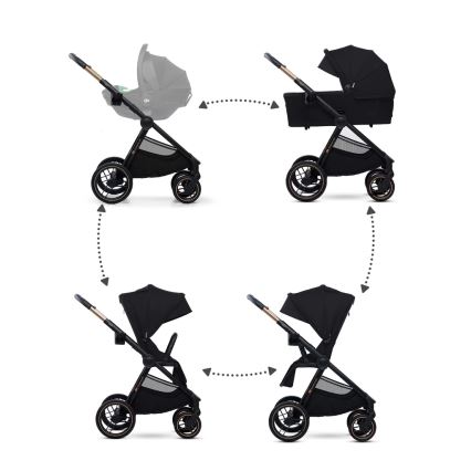 KINDERKRAFT - Cochecito combinado 2en1 NEA 2 Midnight negro