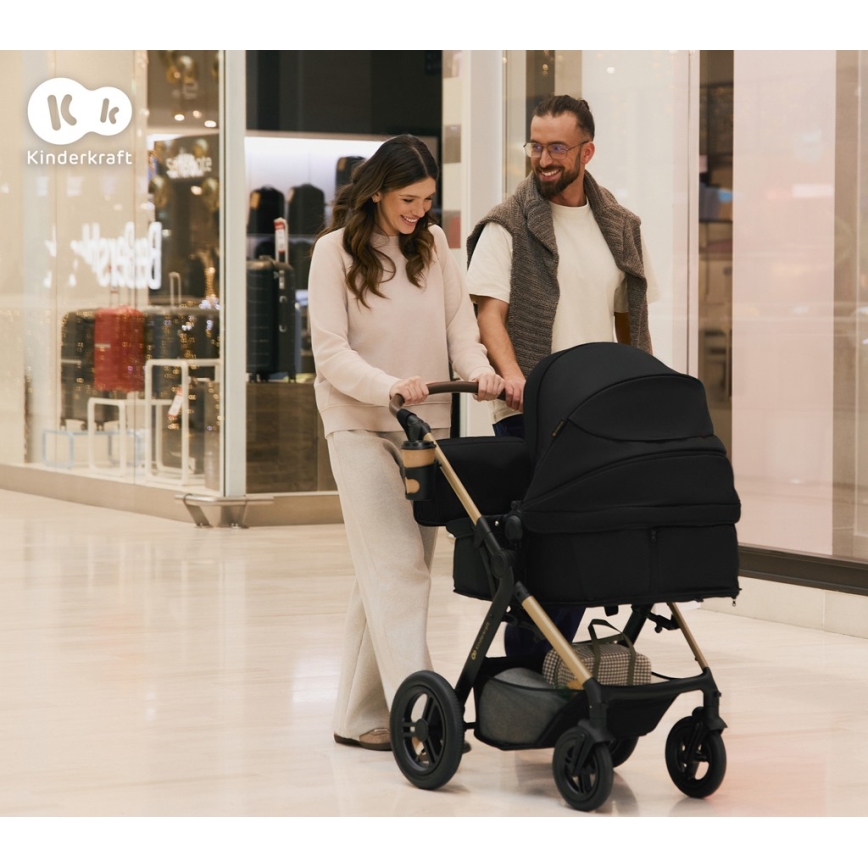 KINDERKRAFT - Cochecito combinado 3 en 1 MOOV 2 XL Air Black
