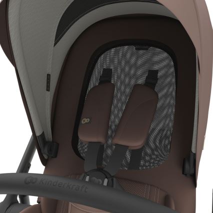 KINDERKRAFT - Cochecito combinado 3 en 1 PRIME 3 Velvet Mocca