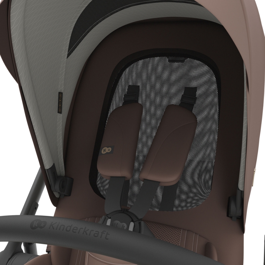 KINDERKRAFT - Cochecito combinado 3 en 1 PRIME 3 Velvet Mocca