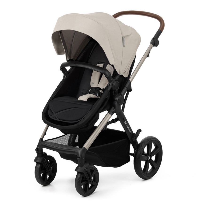 KINDERKRAFT - Cochecito combinado 3en1 MOOV 2 Moonlight gris + silla de coche MINK PRO