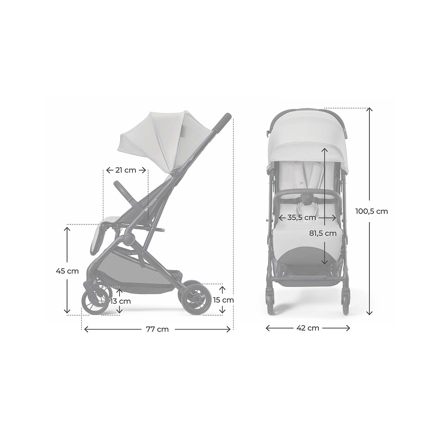 KINDERKRAFT - Cochecito deportivo INDY 3 Urban Grey