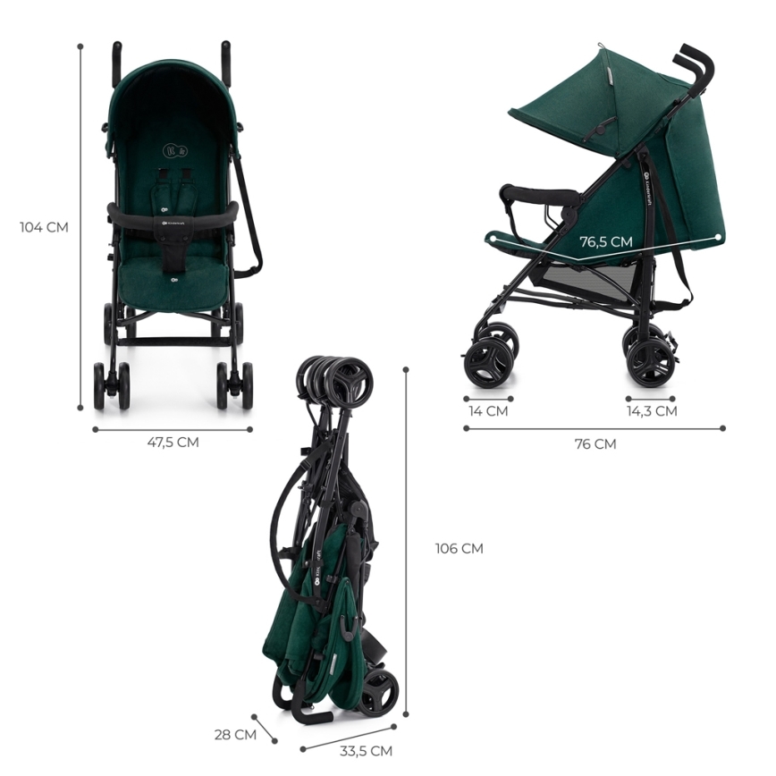KINDERKRAFT - Cochecito TIK Green bosque