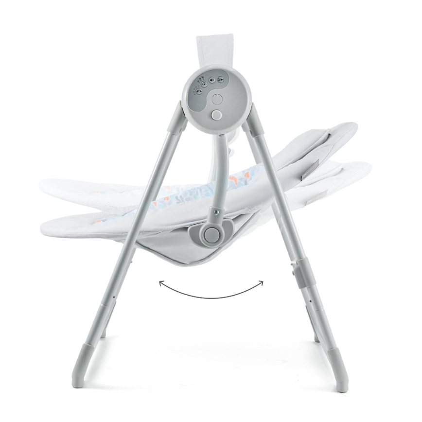 KINDERKRAFT - Columpio infantil con melodía SWINGEE gris 4xAAA/230V