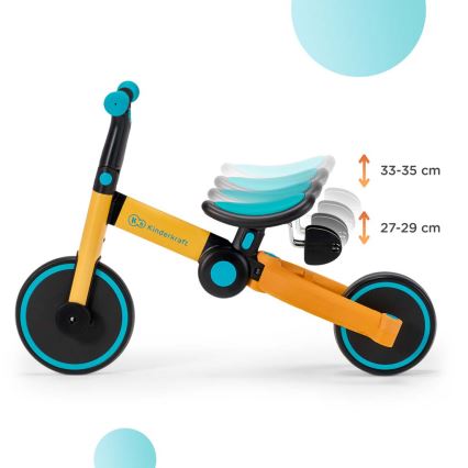 KINDERKRAFT - Correpasillos infantil 3 en 1 4TRIKE amarillo/turquesa