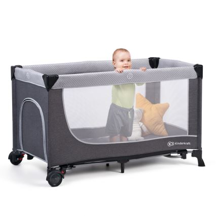 KINDERKRAFT - Cuna de viaje LEODY gris