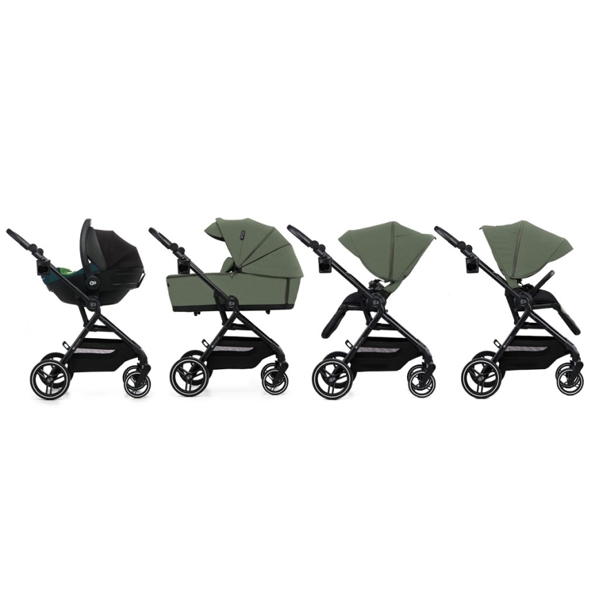 KINDERKRAFT SELECT - Cochecito combinable 2 en 1 YOXI Verde místico