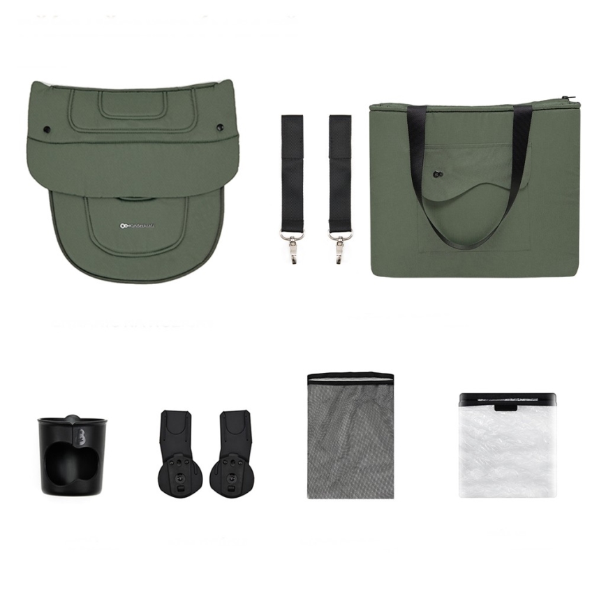 KINDERKRAFT SELECT - Cochecito combinable 2 en 1 YOXI Verde místico