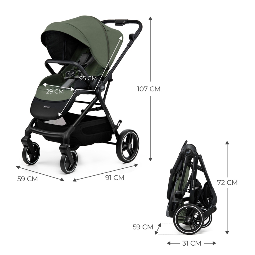 KINDERKRAFT SELECT - Cochecito deportivo YOXI Verde místico