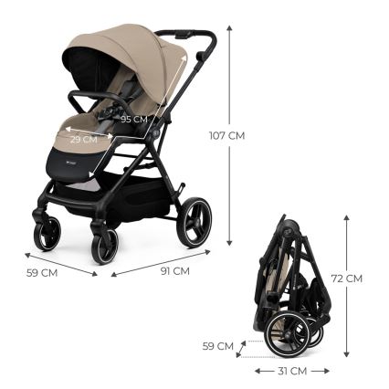 KINDERKRAFT SELECT - Silla de paseo deportiva YOXI beige arena