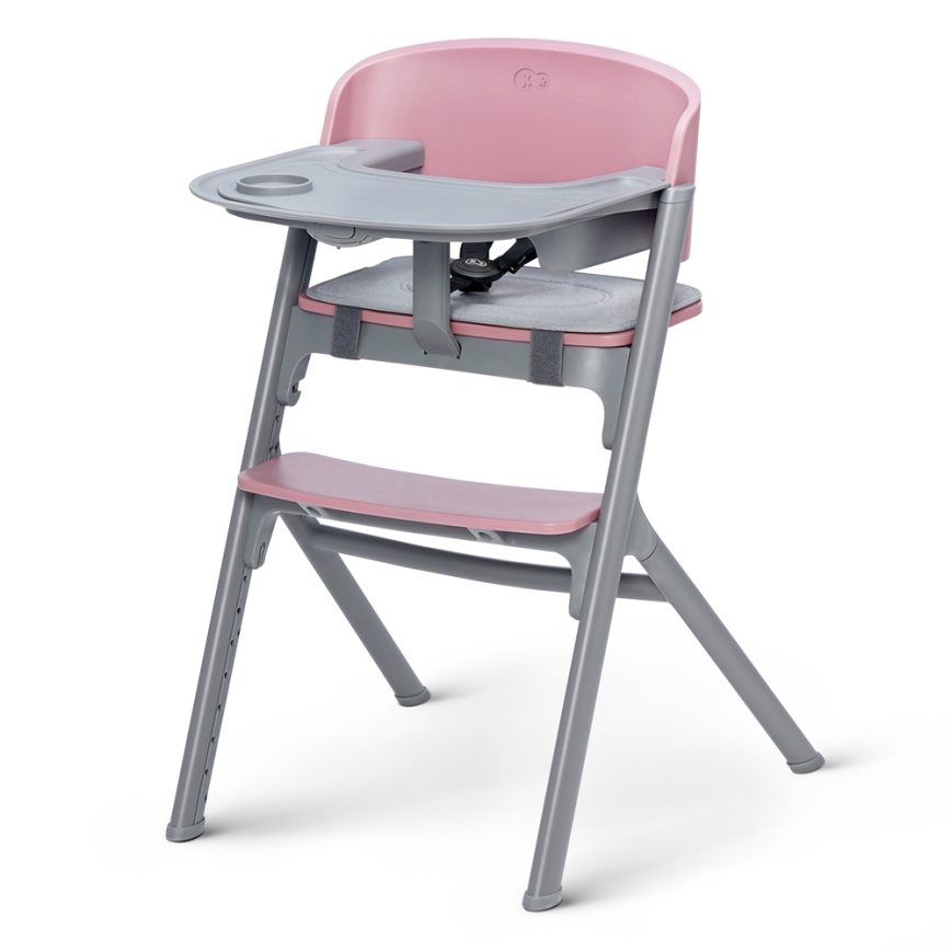 KINDERKRAFT SELECT - Trona infantil 3 en 1 LIVY Premium Aster pink + sillita mecedora CALMEE