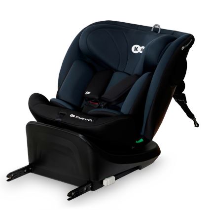 KINDERKRAFT - Silla de coche con base giratoria I-GROW i-Size (40-150 cm) negra