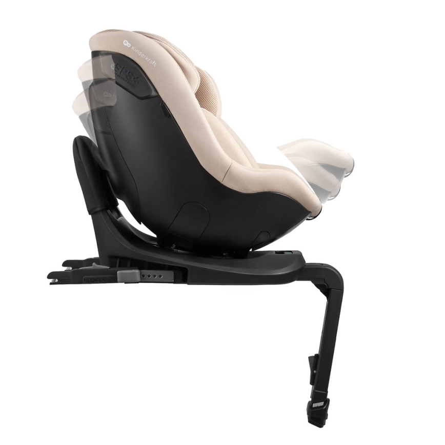 KINDERKRAFT - Silla de coche con base giratoria I-GUARD i-Size 40-105 cm beige