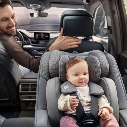 KINDERKRAFT - Silla de coche con base giratoria I-GUARD i-Size 40-105 cm, gris