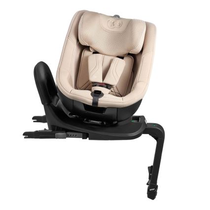 KINDERKRAFT - Silla de coche infantil con base giratoria I-GUARD PRO i-Size 61-105 cm beige