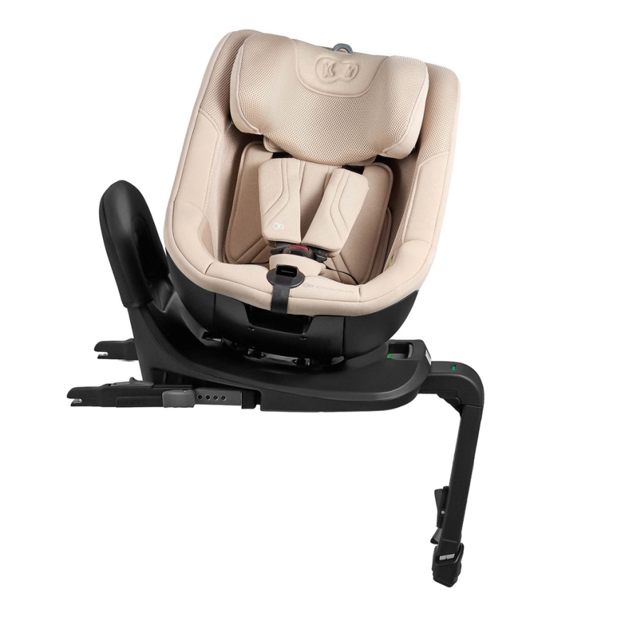 KINDERKRAFT - Silla de coche infantil con base giratoria I-GUARD PRO i-Size 61-105 cm beige