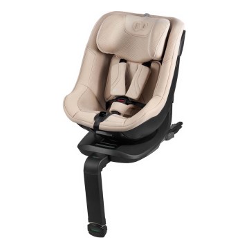 KINDERKRAFT - Silla de coche infantil con base giratoria I-GUARD PRO i-Size 61-105 cm beige