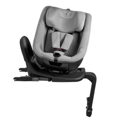 KINDERKRAFT - Silla de coche infantil con base giratoria I-GUARD PRO i-Size 61-105 cm, gris