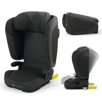 KINDERKRAFT - Silla de coche infantil plegable UNITY 2 i-Size 100-150 cm negra