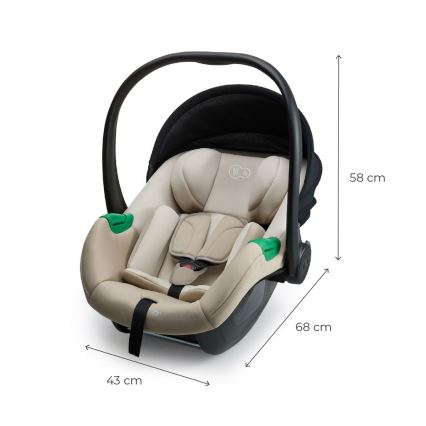 KINDERKRAFT - Silla de coche MINK PRO 2 40-87 cm (0-13 kg) beige