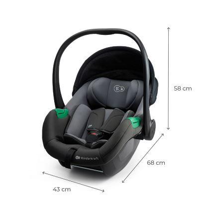 KINDERKRAFT - Silla de coche MINK PRO 2 40-87 cm (0-13 kg) gris
