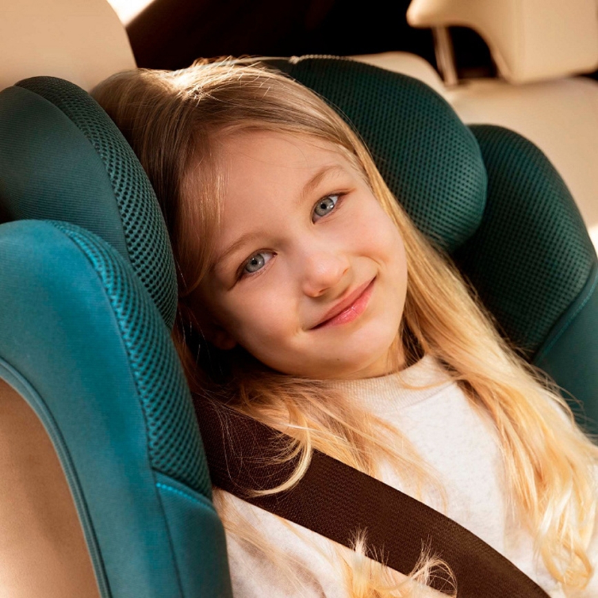 KINDERKRAFT - Silla de coche plegable UNITY 2 i-Size 100-150 cm turquesa