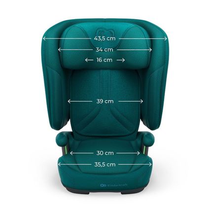 KINDERKRAFT - Silla de coche plegable UNITY 2 i-Size 100-150 cm turquesa
