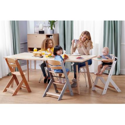 KINDERKRAFT - Silla de comedor infantil con acolchado ENOCK gris/blanco