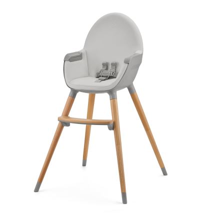KINDERKRAFT - Silla de comedor para niños 2v1 FINI2 haya/gris