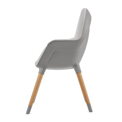 KINDERKRAFT - Silla de comedor para niños 2v1 FINI2 haya/gris