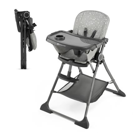 KINDERKRAFT - Silla de comedor para niños FOLDEE gris