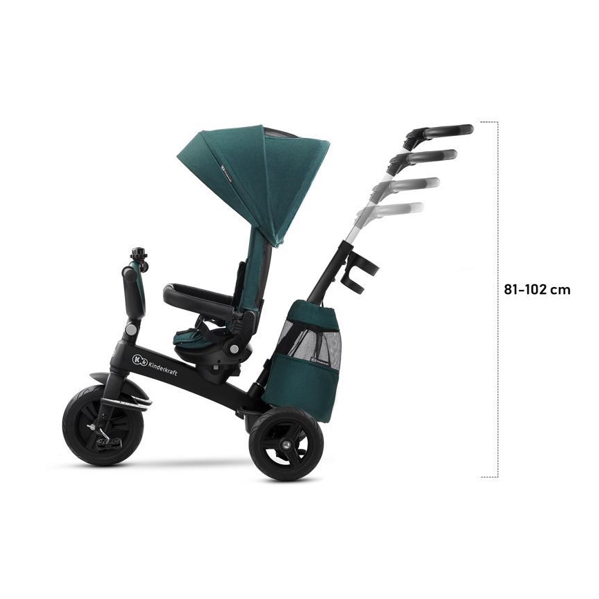 KINDERKRAFT - Triciclo infantil 5v1 EASYTWIST gris/negro