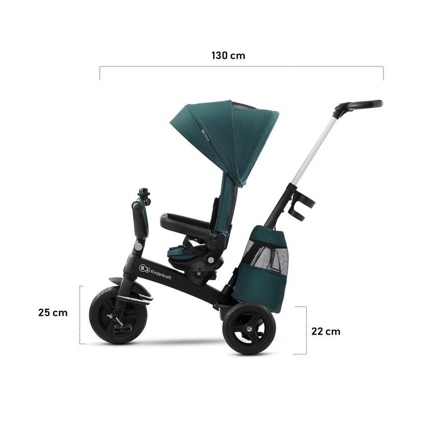 KINDERKRAFT - Triciclo infantil 5v1 EASYTWIST verde/negro
