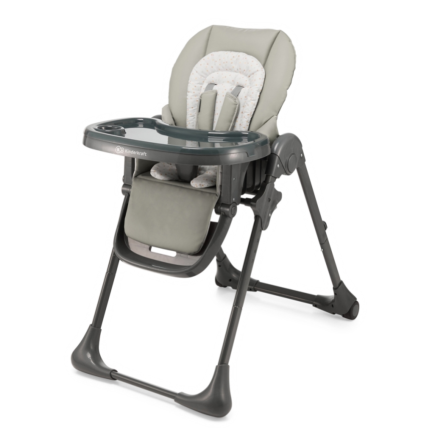 KINDERKRAFT - Trona infantil 2 en 1 TUMMIE gris
