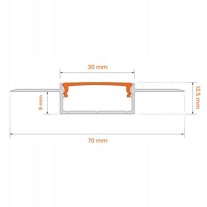 KIT 1x tira LED RGBW regulable DIGITAL LED/9,6W/230V 3 m + 3x perfil empotrable 1 m plateado/blanco + mando a distancia