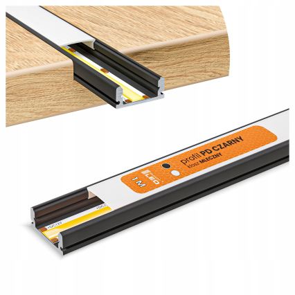 Set 1x cinta LED MYLIVING LIGHTSTRIP LED/22W/230V 5 m + 5x perfil empotrable de 1 m negro/blanco