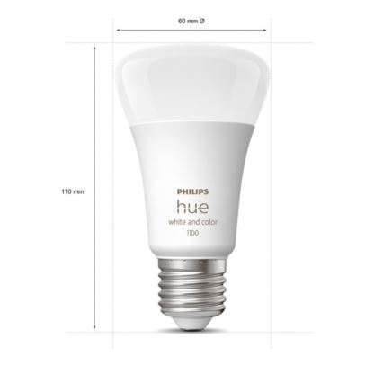 Kit básico Philips Hue WHITE AND COLOR AMBIANCE 2xE27/9W/230V 2000-6500K + Hue Bridge
