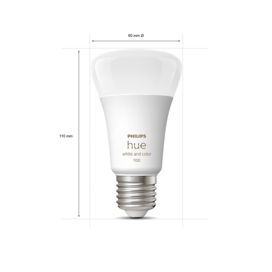 Kit básico Philips Hue WHITE AND COLOR AMBIANCE 2xE27/9W/230V 2000-6500K + Hue Bridge