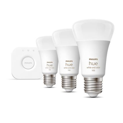 Kit básico Philips Hue WHITE AND COLOR AMBIANCE 3xE27/9W/230V 2000-6500K + Hue bridge
