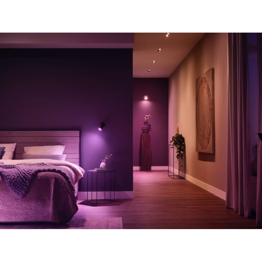 Kit básico Philips Hue WHITE AND COLOR AMBIANCE 3xGU10/4,2W/230V 2200-6500K + Hue Bridge