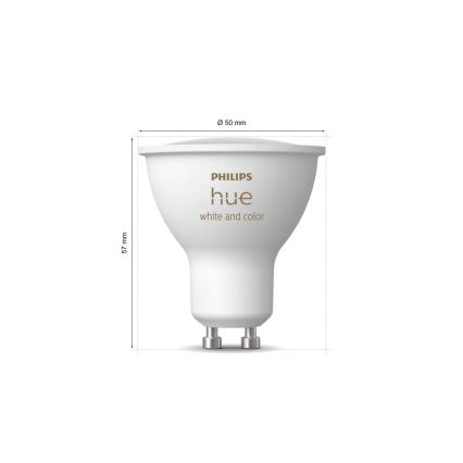 Kit básico Philips Hue WHITE AND COLOR AMBIANCE 3xGU10/4,2W/230V 2200-6500K + Hue Bridge