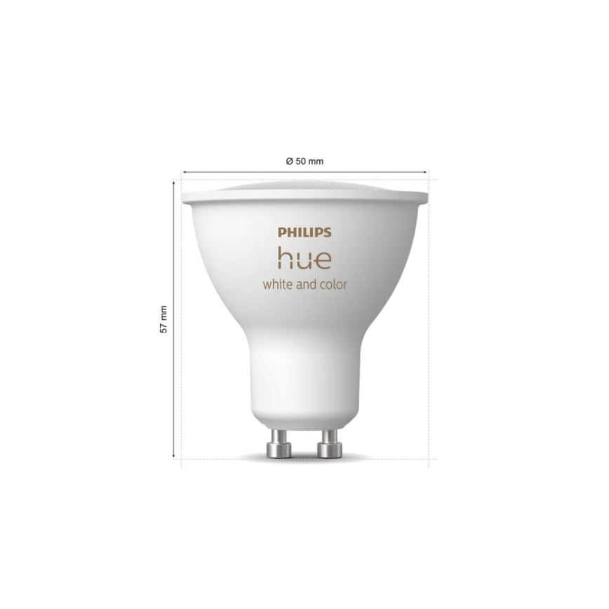Kit básico Philips Hue WHITE AND COLOR AMBIANCE 3xGU10/4,2W/230V 2200-6500K + Hue Bridge
