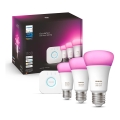 Kit básico Philips Hue WHITE AND COLOR AMBIANCE 3xE27/9W/230V 2000-6500K + Hue bridge