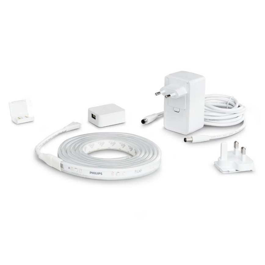 Kit básico - Tira LED RGBW regulable Philips Hue WHITE AND COLOR AMBIANCE 2m LED/20W/230V
