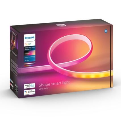 Kit básico - Tira LED RGBW regulable Philips Hue WHITE AND COLOR AMBIANCE LED/20W/230V 2 m
