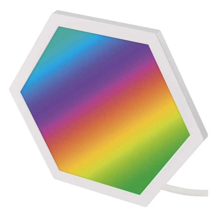Pack de 3 paneles LED RGBIC+CCT regulables - kit de ampliación LED/1,8W/230V Wi-Fi Tuya